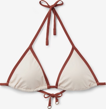 CALZEDONIA Triangel Bikinitop 'Bicolor Piping' in Beige: Vorderseite