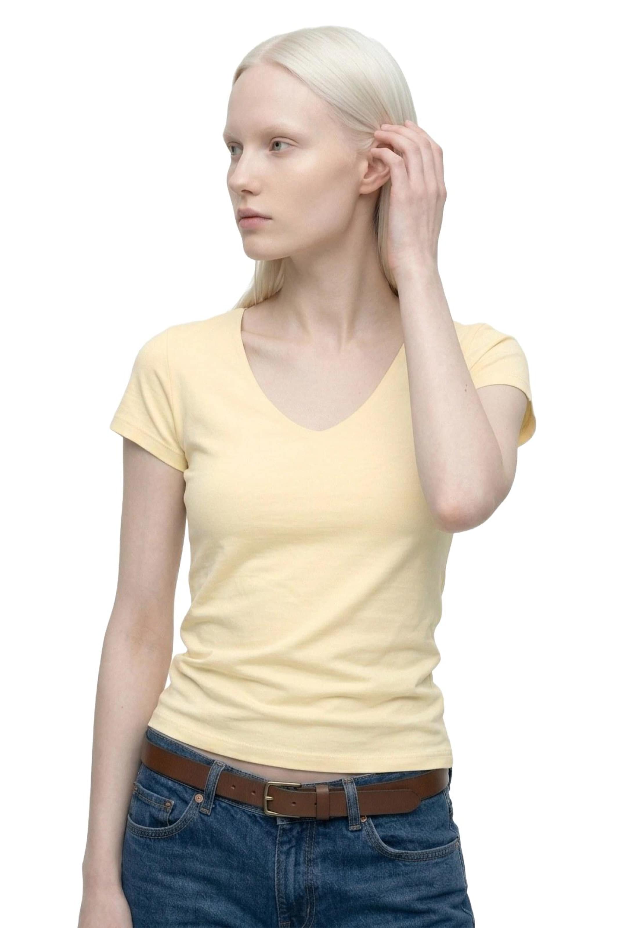 T-shirt Alexa Dash en jaune : devant