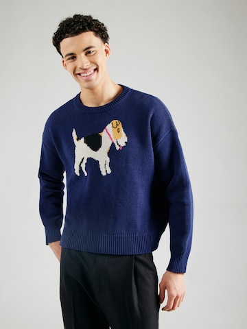 Pull-over 'RUSSELL' Kaotiko en bleu : devant