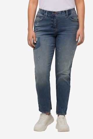 Ulla Popken Loosefit Jeans in Blauw: voorkant