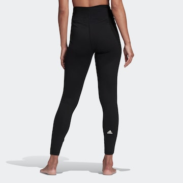 ADIDAS SPORTSWEAR Скинни Спортивные штаны 'Essentials High-Waisted' в Черный