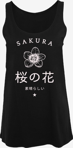 Haut 'Sakura Flower' F4NT4STIC en noir : devant