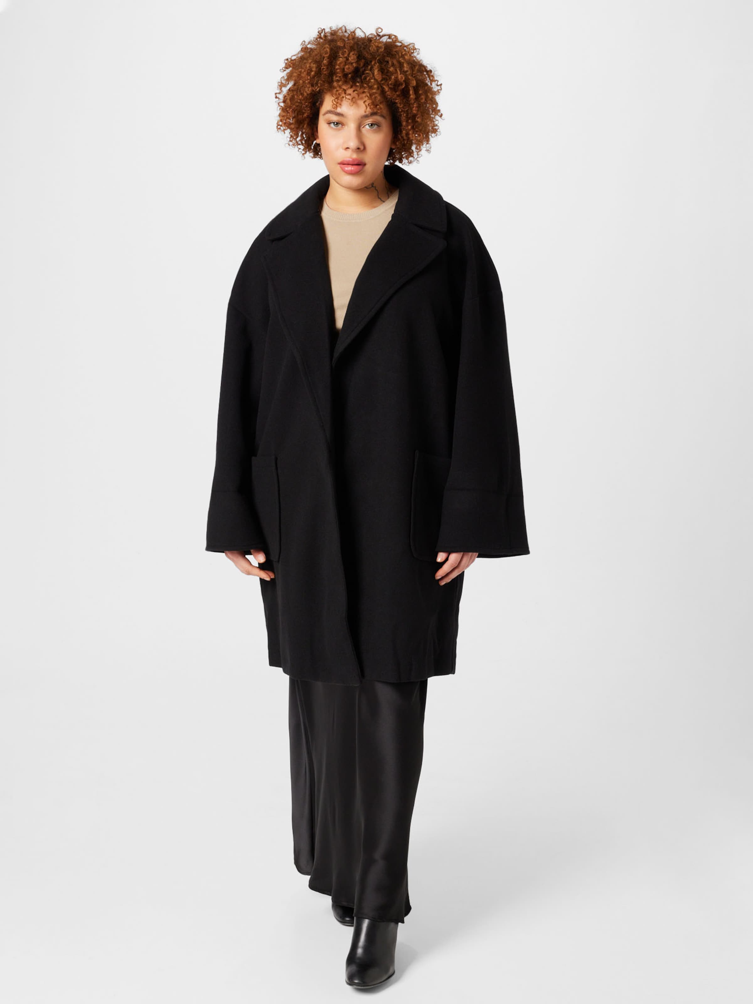 Dorothy Perkins Curve Between Seasons Coat in Black ABOUT YOU