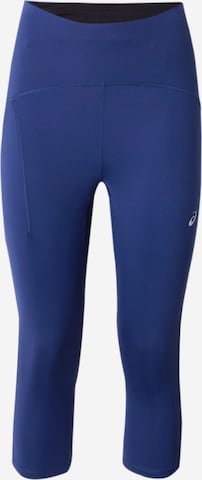 Skinny Pantaloni sport 'ROAD' de la ASICS pe albastru: față