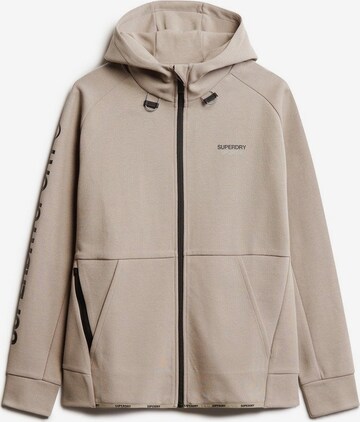 Superdry Sportsweatvest in Beige: voorkant