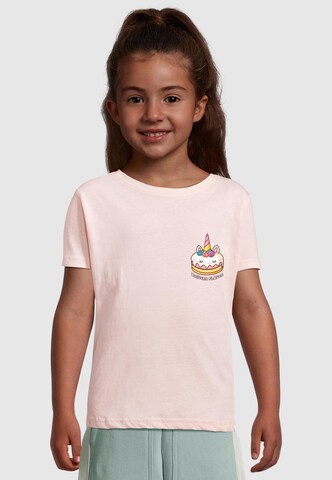 T-Shirt 'Unicorn Flavor' Merchcode en rose : devant
