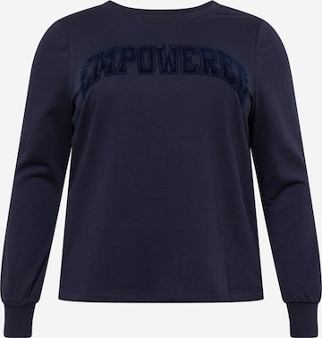 ONLY Carmakoma Sweatshirt in Blau: predná strana