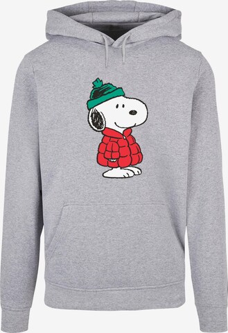 Merchcode Sweatshirt 'Peanuts Snoopy Dressed Up' in Grijs: voorkant