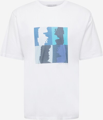 Tiger of Sweden T-Shirt en marine / bleu cyan / bleu-gris / bleu violet / blanc, Vue avec produit