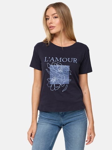 T-shirt Orsay en bleu : devant