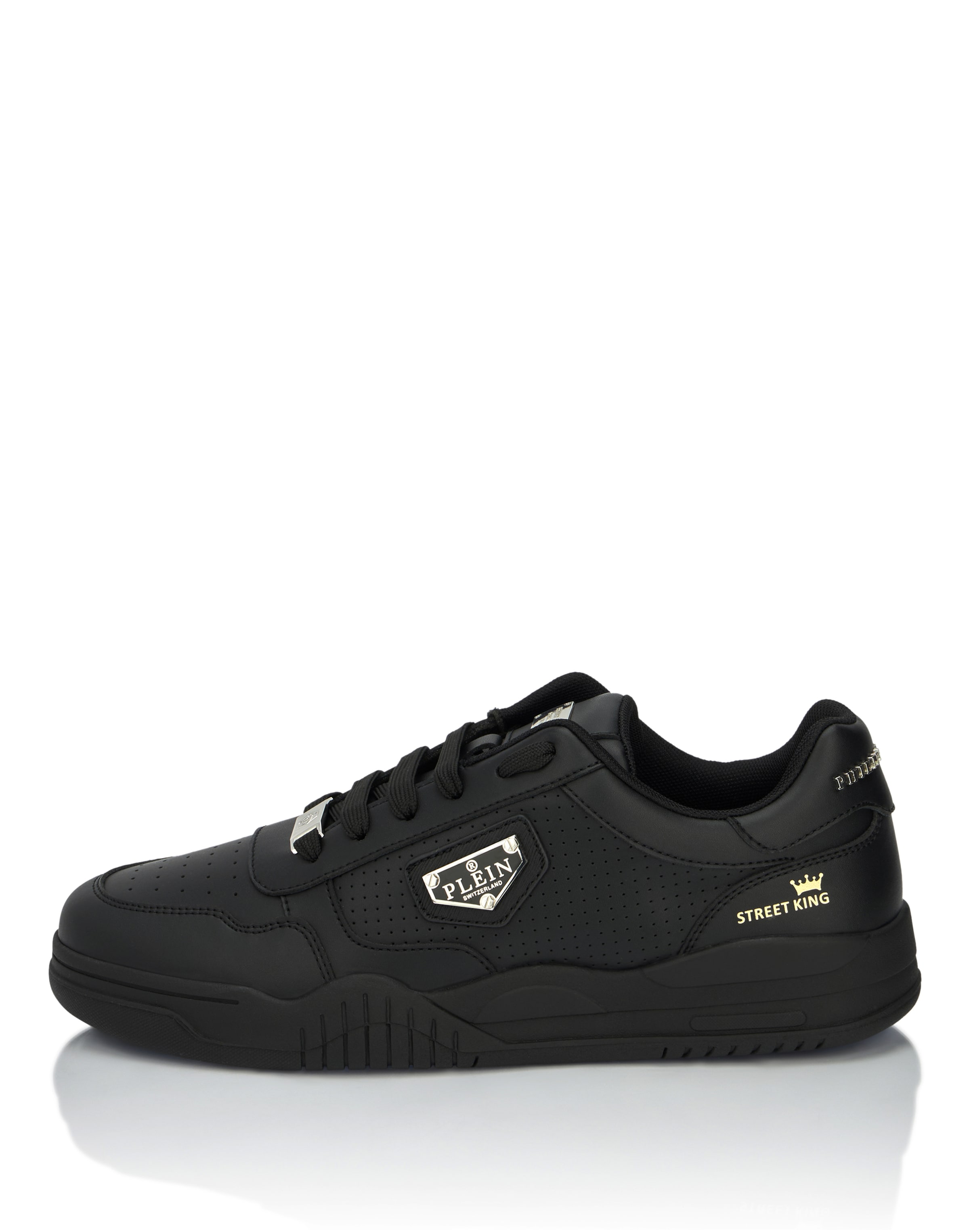 Philipp Plein Platform trainers 'Street' in Black: front