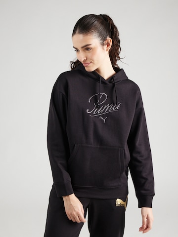 PUMA - Camiseta deportiva 'ESS' en negro: frente