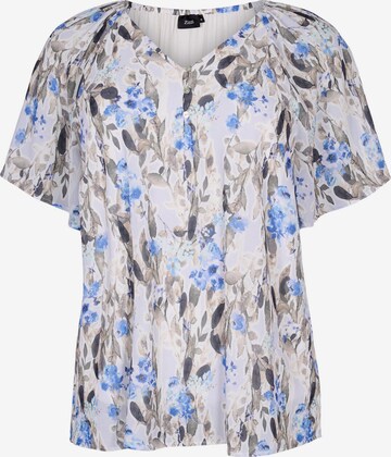 Zizzi Blouse 'ELAVRIN' in Wit: voorkant