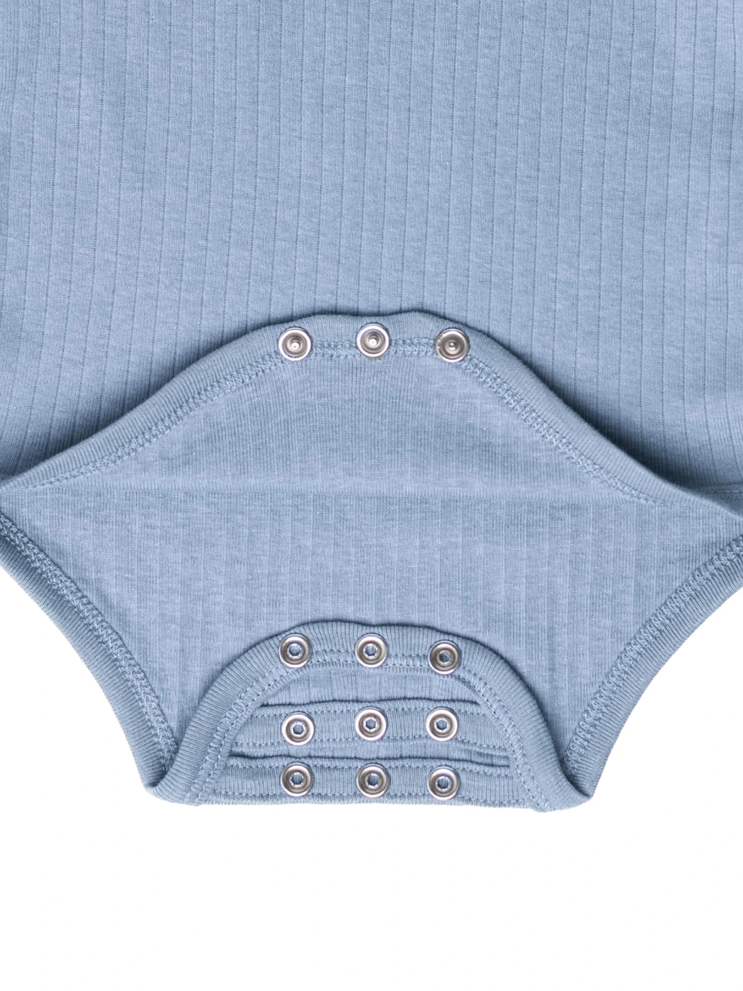 BergBiber Romper/bodysuit 'Langarm Body AVA (mitwachsend)' in Blue
