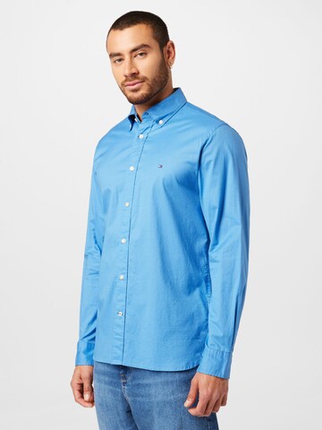 TOMMY HILFIGER Regular fit Zakelijk overhemd in Blauw: voorkant