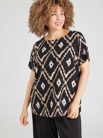ONLY Carmakoma - Blusa 'CARHELA' en negro: frente