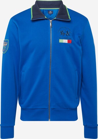 La Martina Sweatvest in Blauw: voorkant