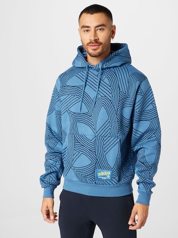 ADIDAS ORIGINALS Sweatshirt 'Original Athletic Club Allover Print' in Blau: predná strana