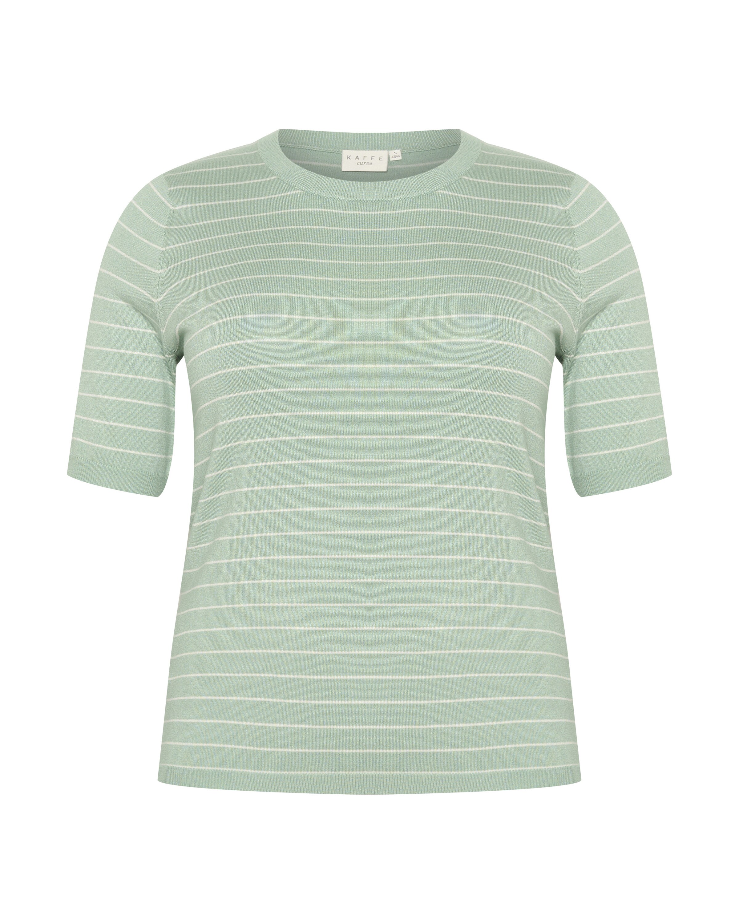 KAFFE CURVE Sveter 'Malia' - Zelená: predná strana