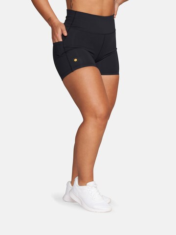 GOLD´S GYM APPAREL Skinny Sportshorts 'Jane' in Schwarz: predná strana