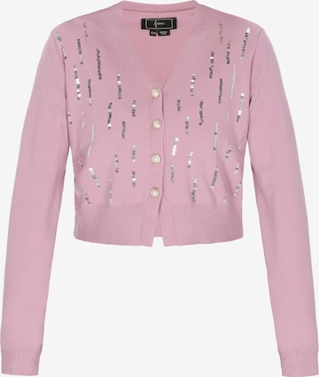 faina Knit cardigan in Pink: front