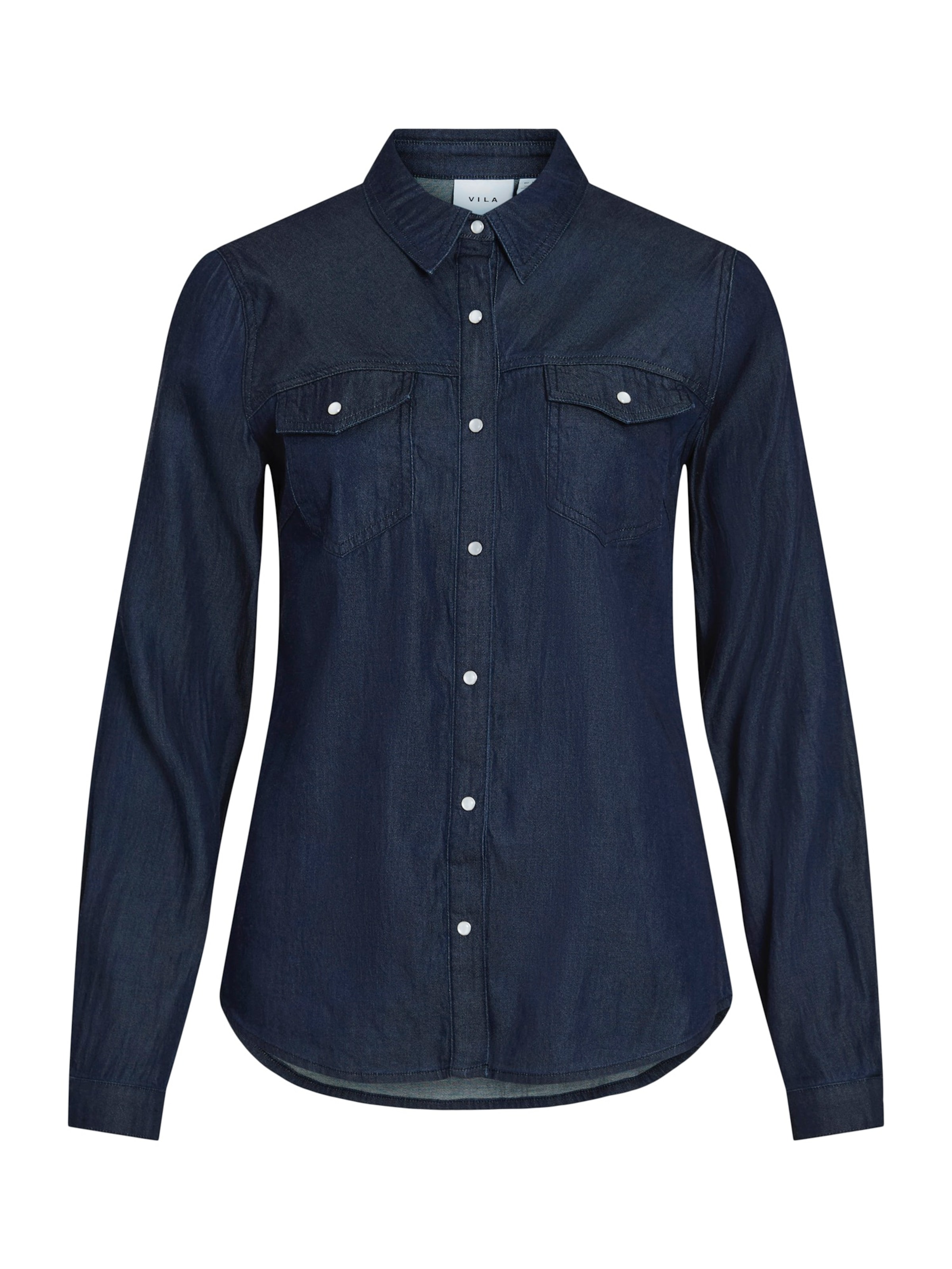 VILA Skinny Blus 'VIBISTA' i blå: framsida