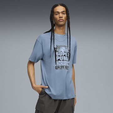T-Shirt PUMA en bleu : devant