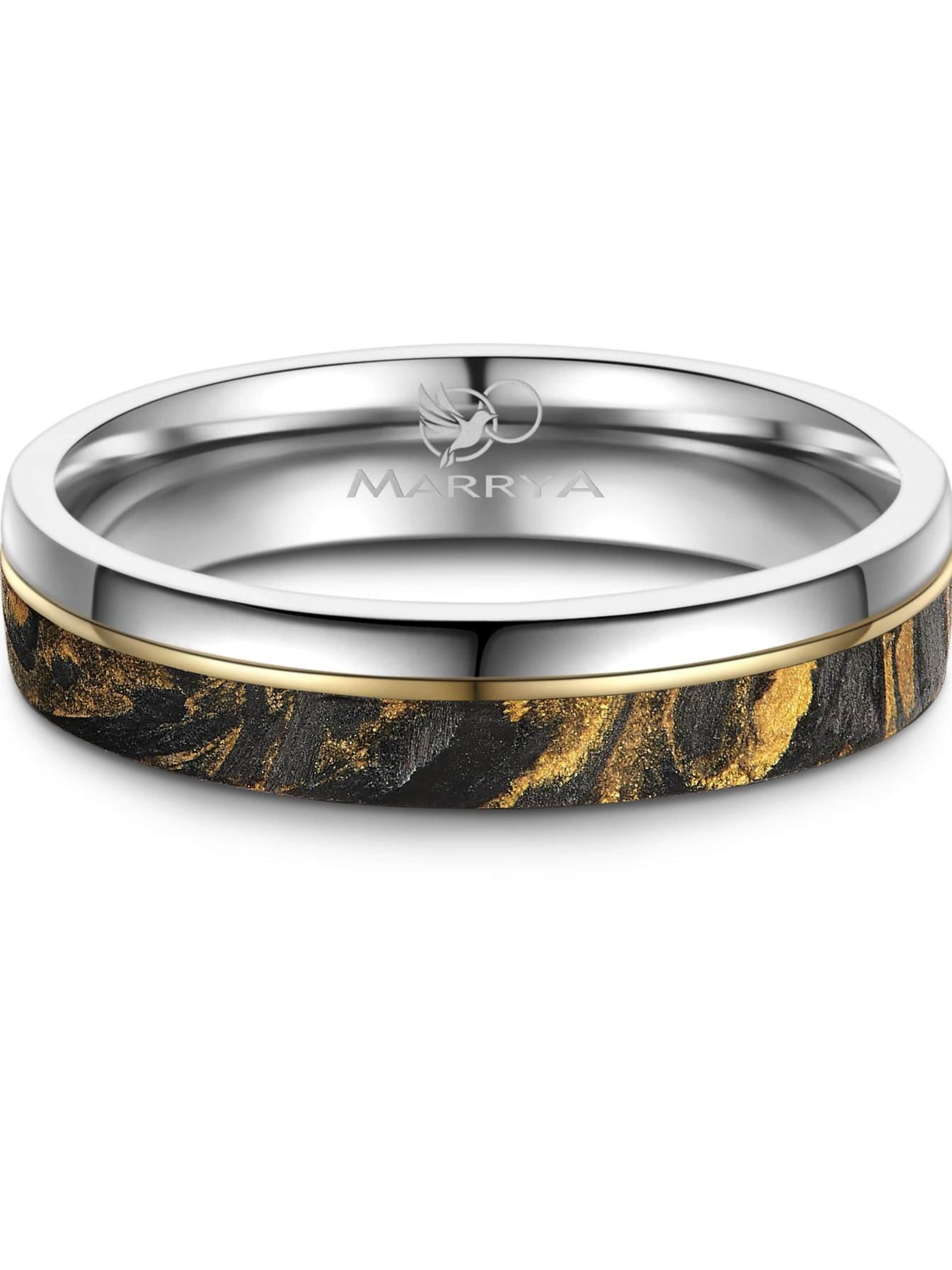 Anello 'MARRYA CA-10 Ehering aus Carbon + Titan Spezial' di MARRYA in giallo