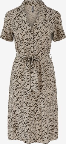 Pieces Tall Blousejurk 'Olivia' in Beige: voorkant