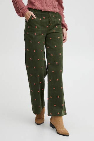 Atelier Rêve Bootcut Broek in Groen: voorkant