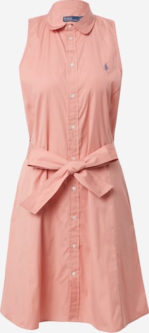 Abito camicia di Polo Ralph Lauren in rosa: frontale