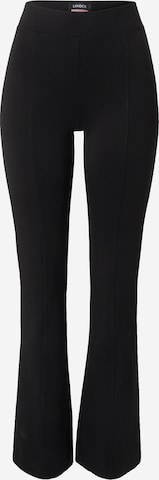 Lindex Flared Pleated Pants 'Beatrix' in Black: front