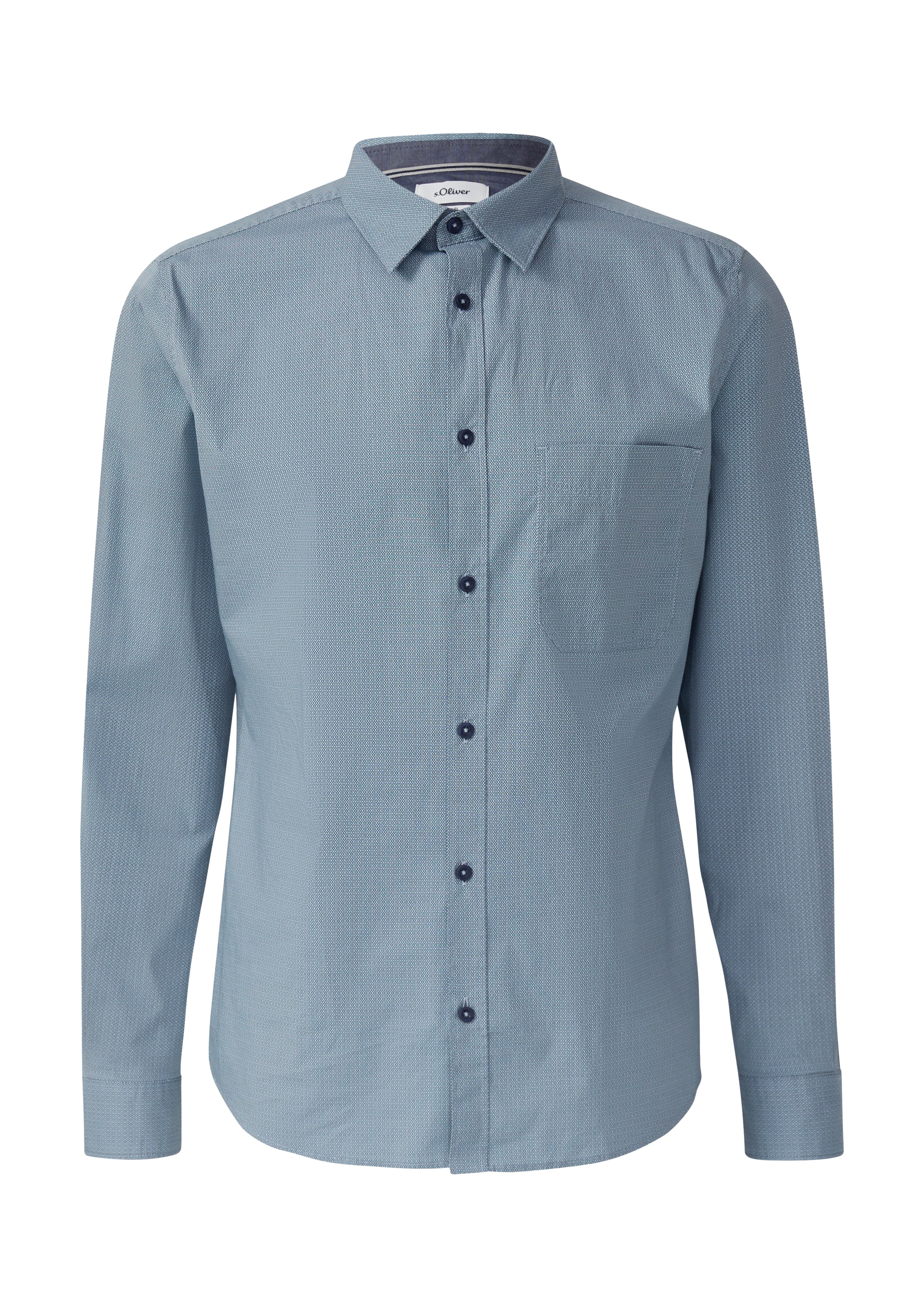s.Oliver Slim Fit Hemd in Blau: Vorderseite