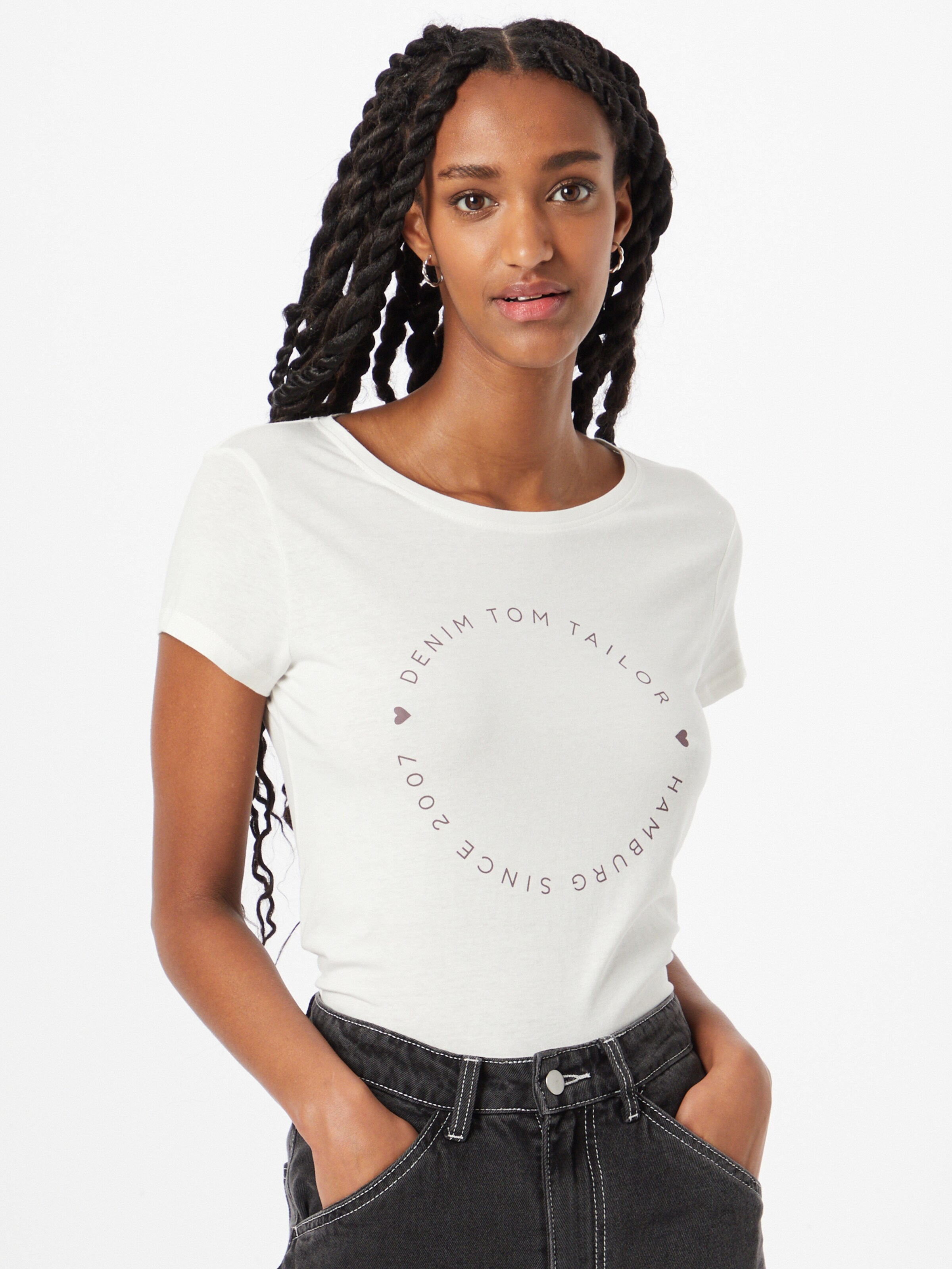 Frauen Shirts & Tops TOM TAILOR DENIM T-Shirt in Creme - MZ92483