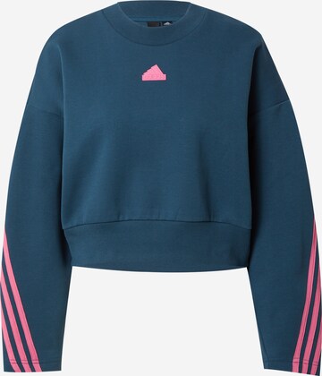 ADIDAS SPORTSWEAR Athletic Sweatshirt 'Future Icons 3-Stripes' in Blue: front