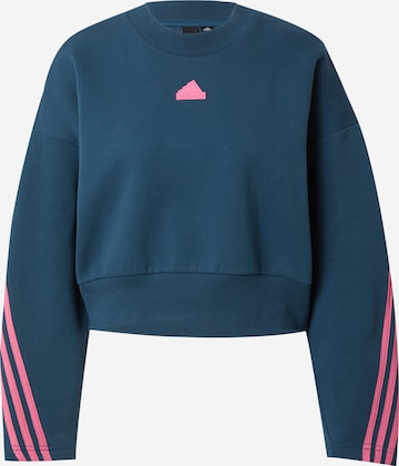 ADIDAS SPORTSWEAR - Sweatshirt de desporto 'Future Icons 3-Stripes' em azul: frente