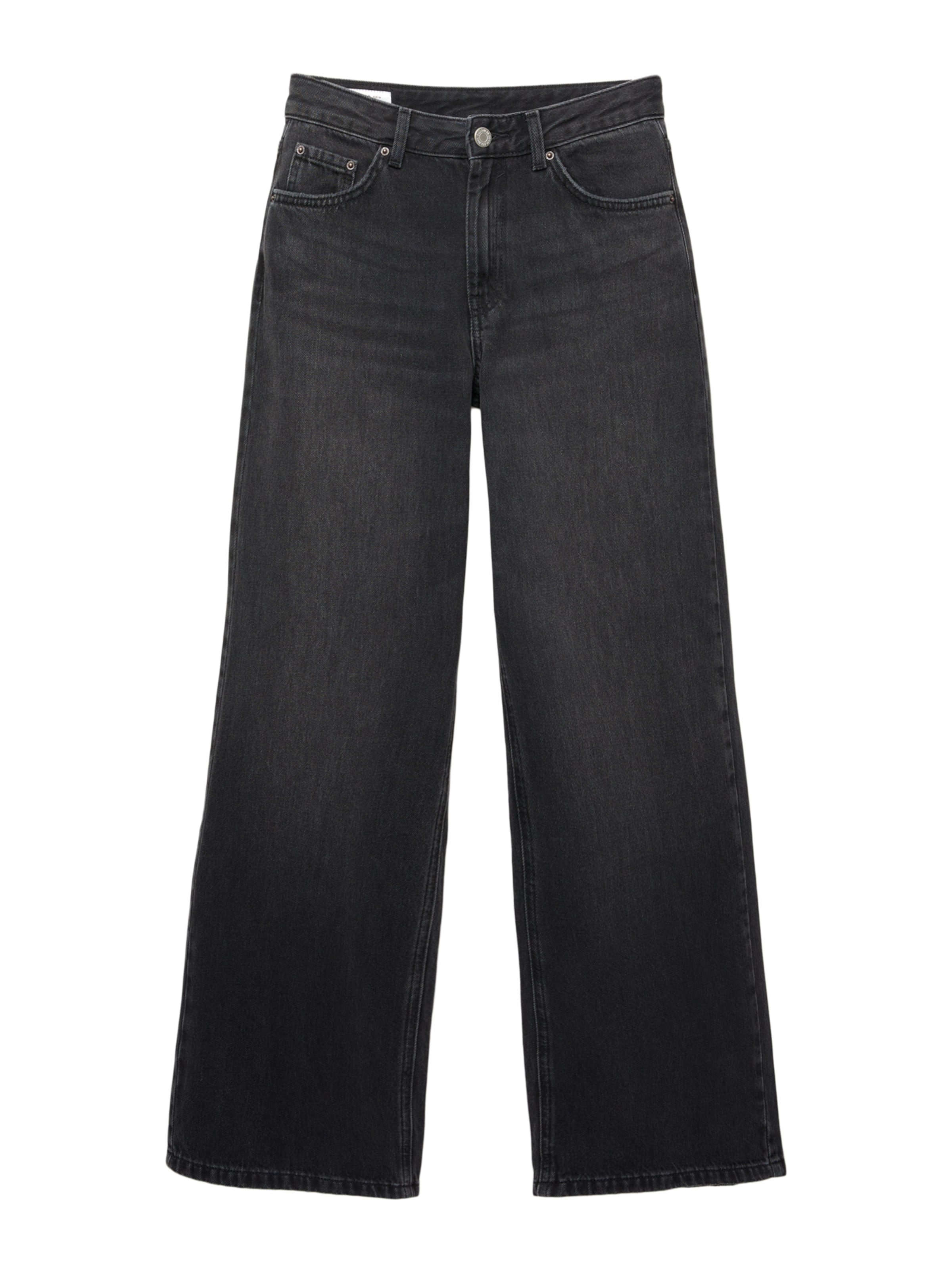 Pull&Bear Baggy Džíny – černá: přední strana