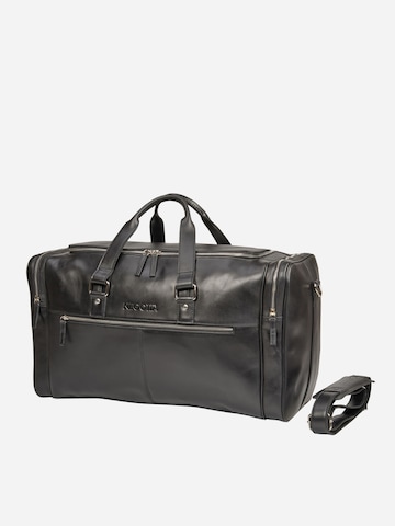 NEGOTIA Leather Weekendtas 'Marent' in Zwart