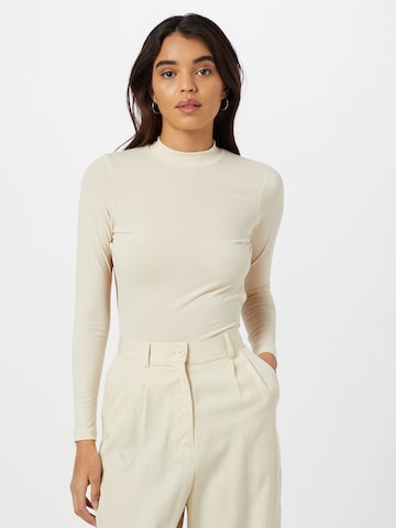 Shirtbody 'Myra' Gina Tricot en beige : devant