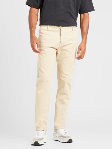 GUESS JEANS Regularen Chino hlače | bež barva: sprednja stran