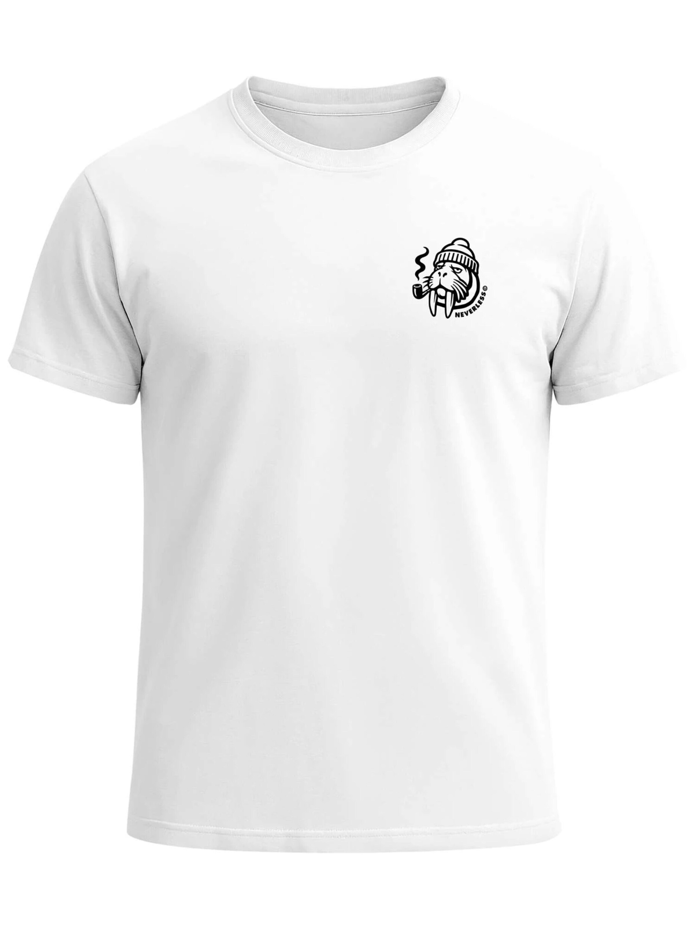 Neverless Shirt 'Walross' in White: front