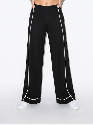 Wide Leg Pantalon Bianco Lucci en noir : devant