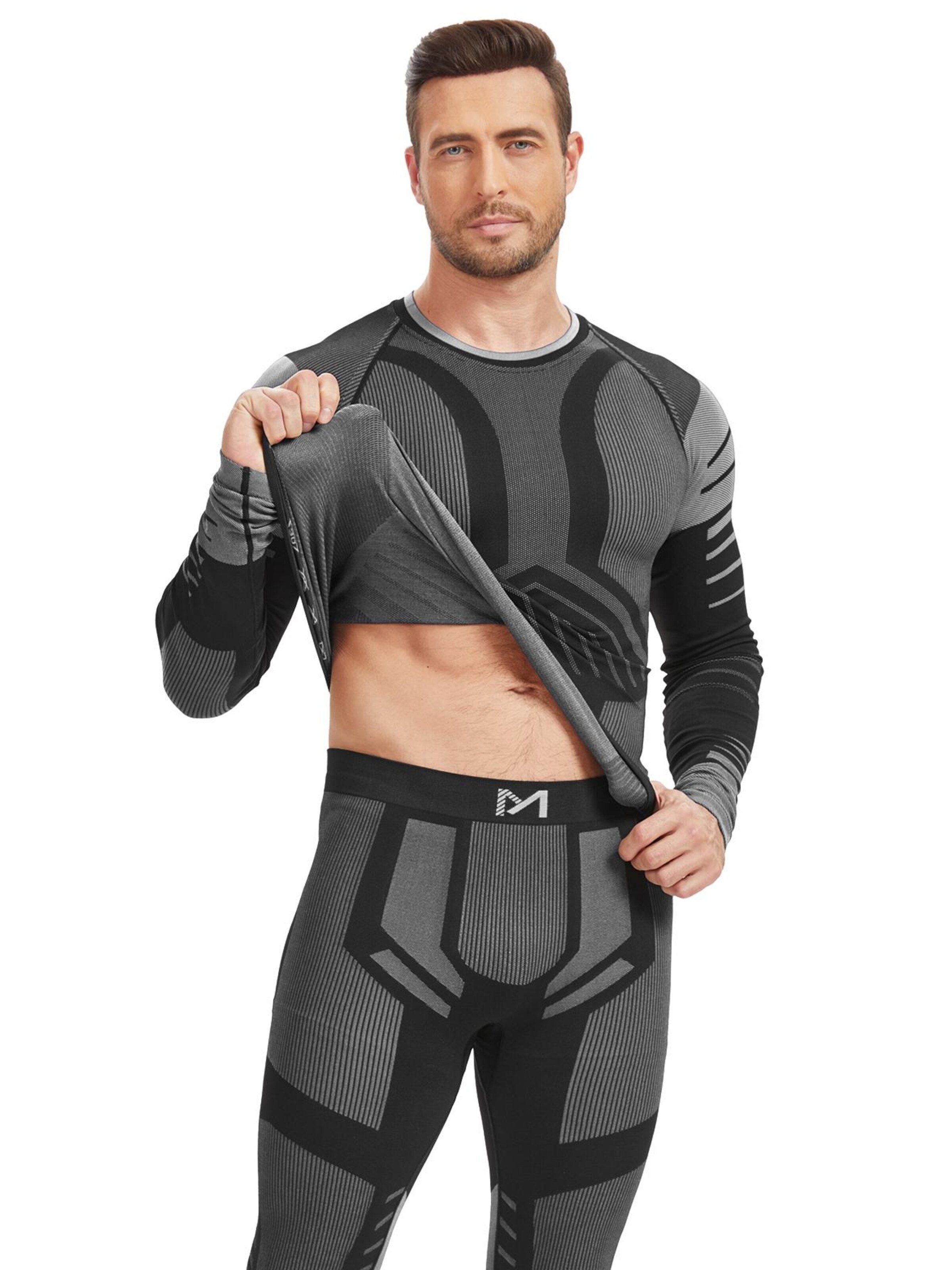 MEETWEE Basislaag 'Seamless Thermal Underwear' in Grijs