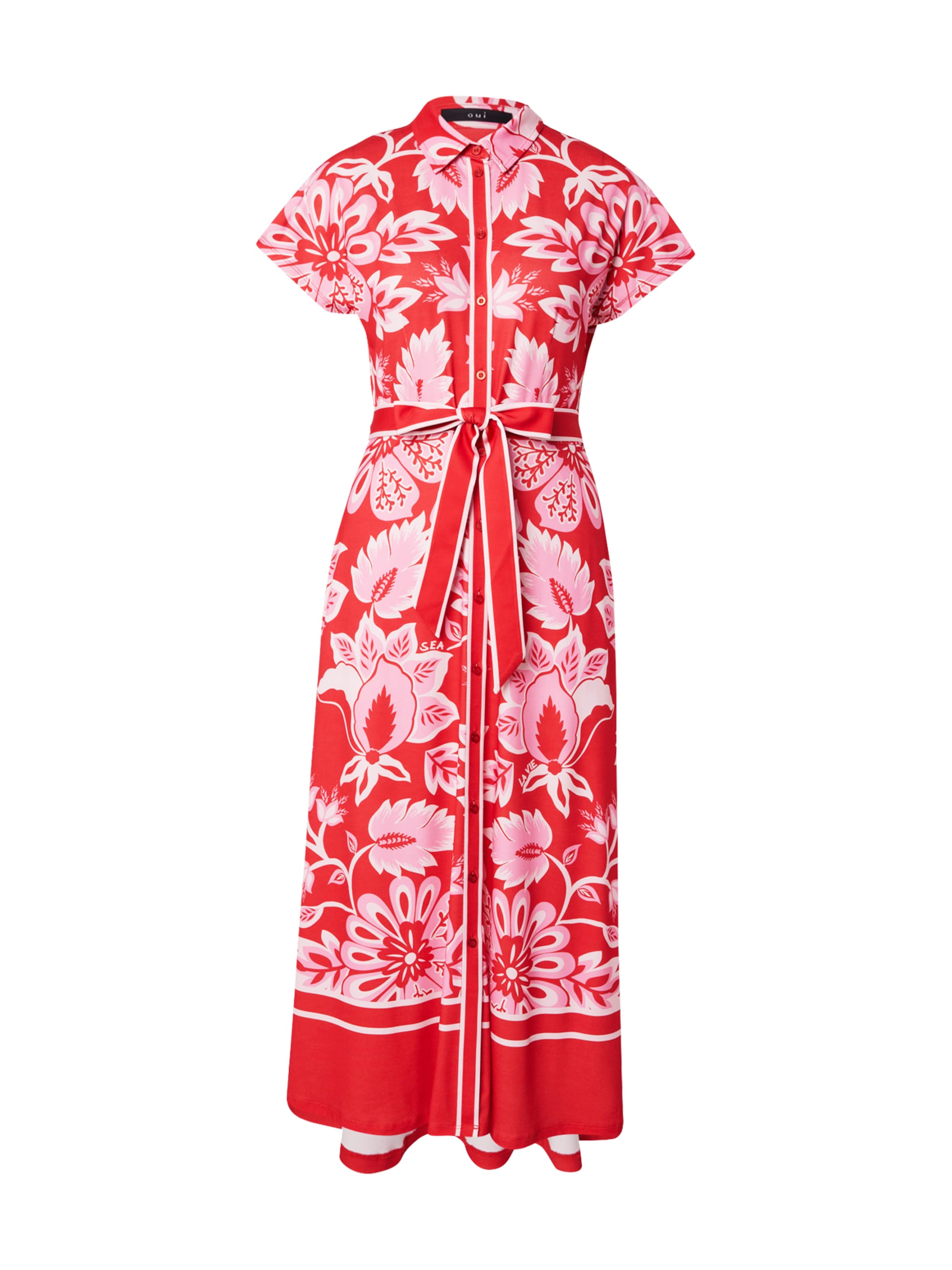 OUI Shirt Dress in Red: front