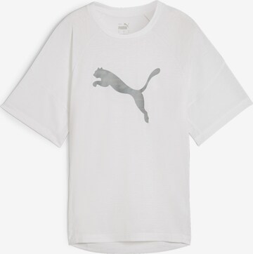 T-shirt fonctionnel 'EVOSTRIPE' PUMA en blanc : devant