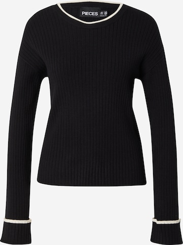 PIECES Sweater 'JILJA' in Black: front