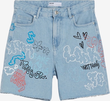 Bershka Regular Shorts in Blau: predná strana