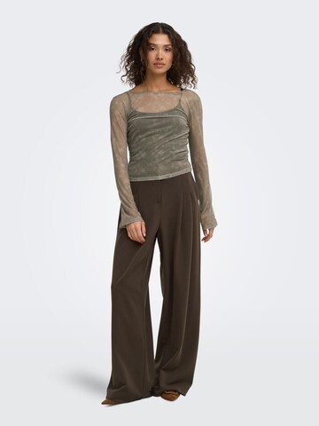 ONLY - Pierna ancha Pantalón plisado 'ONLPalino' en marrón