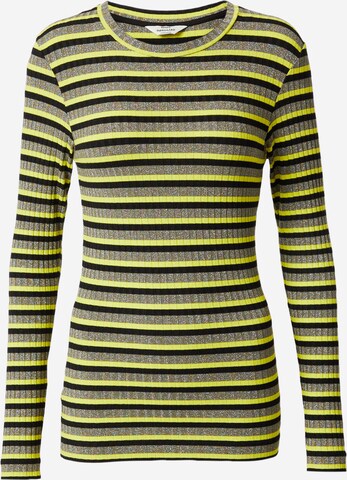 T-shirt MADS NORGAARD COPENHAGEN en jaune : devant