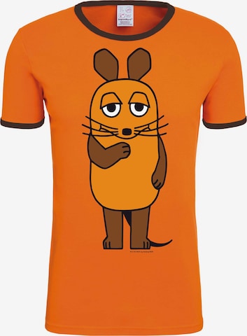LOGOSHIRT T-Shirt 'Die Sendung mit der Maus - Die Maus' in Orange: predná strana